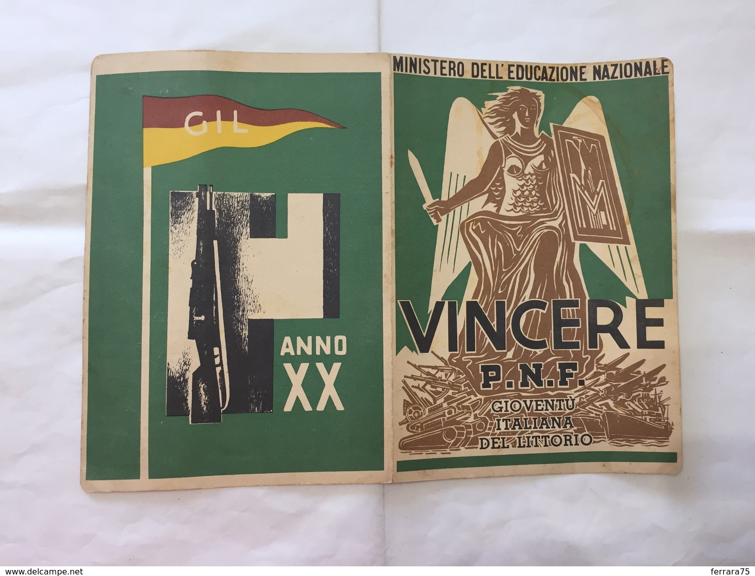 PAGELLA SCOLASTICA  VINCERE PNF GIL MONTELIBRETTI ROMA 1941/1942. - Diplomi E Pagelle