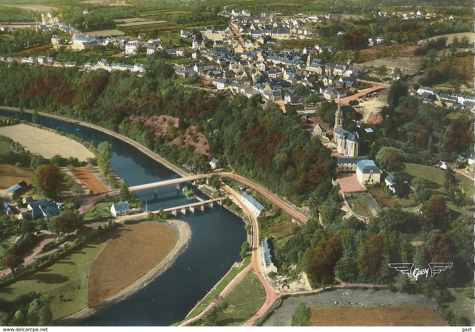 29  CHATEAUNEUF -DU -FAOU   Vue  Generale  Et  La  Riviere  De L Aulne - Châteauneuf-du-Faou