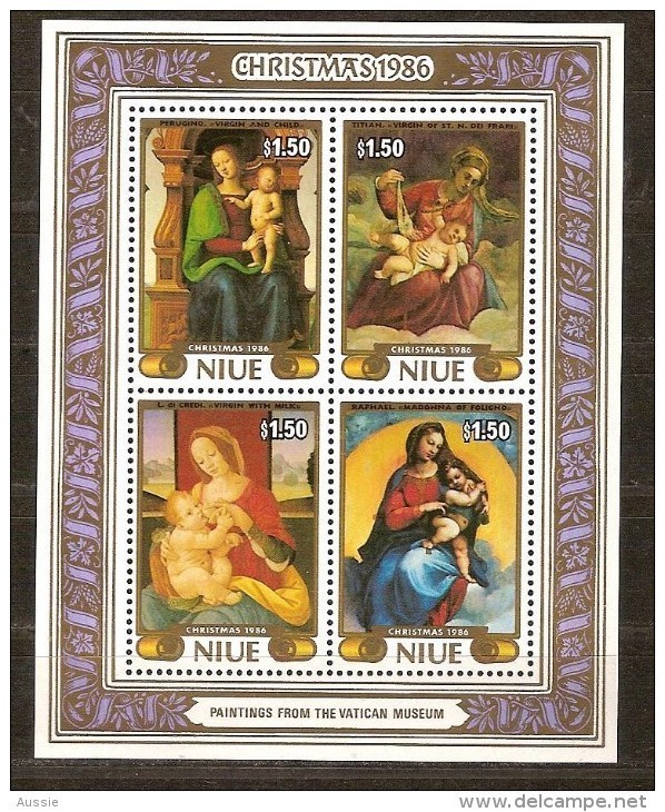 Niue 1986 Yvertn° Bloc 104 *** MNH Cote 17,00 Euro Noel Kerstmis Christmas - Niue