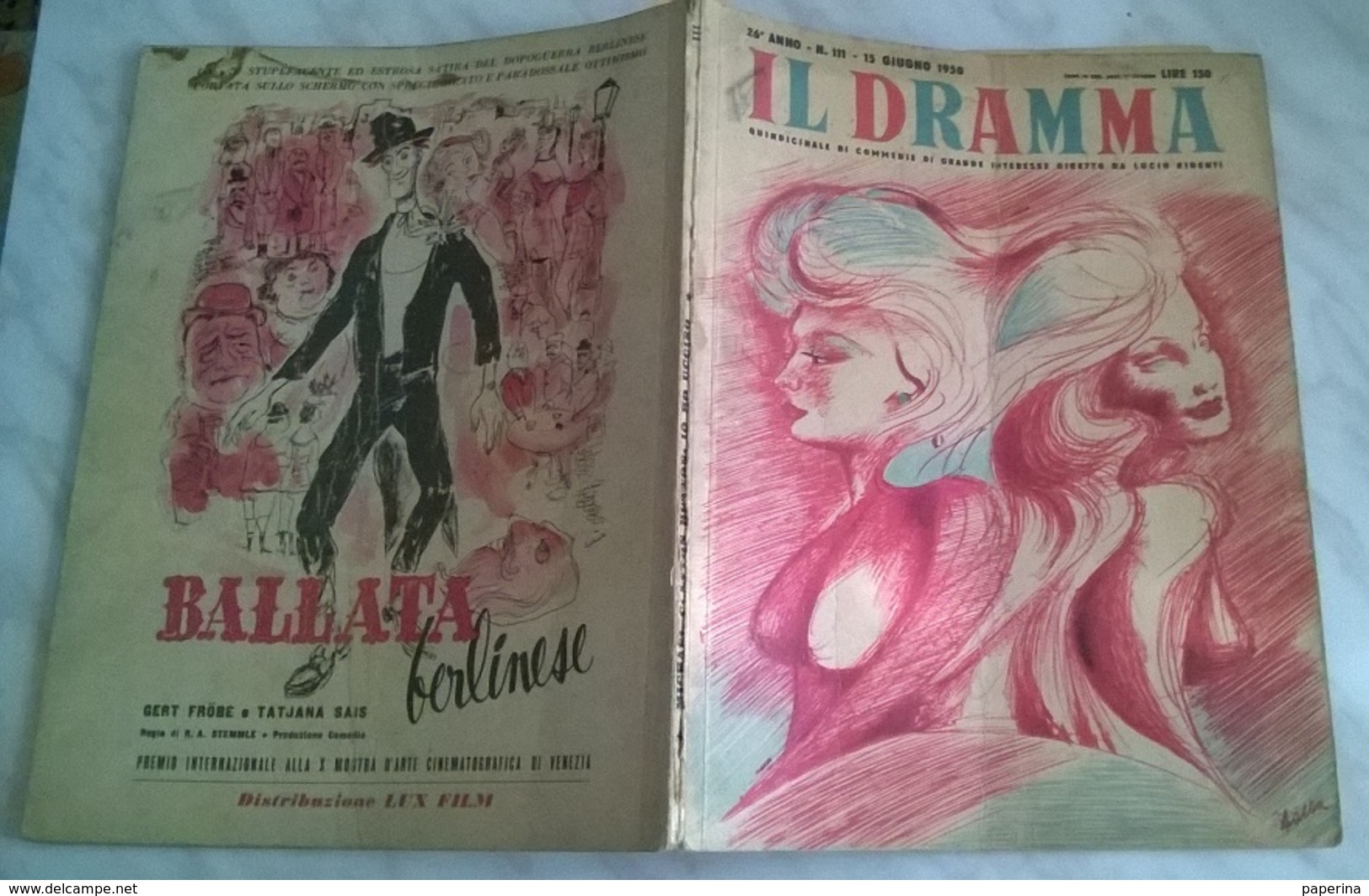 IL DRAMMA N. 111 15/6/1950 VIVI GIOI/ PAVLOVA, OPPI, ALBERICI ...  (2) - Altri & Non Classificati