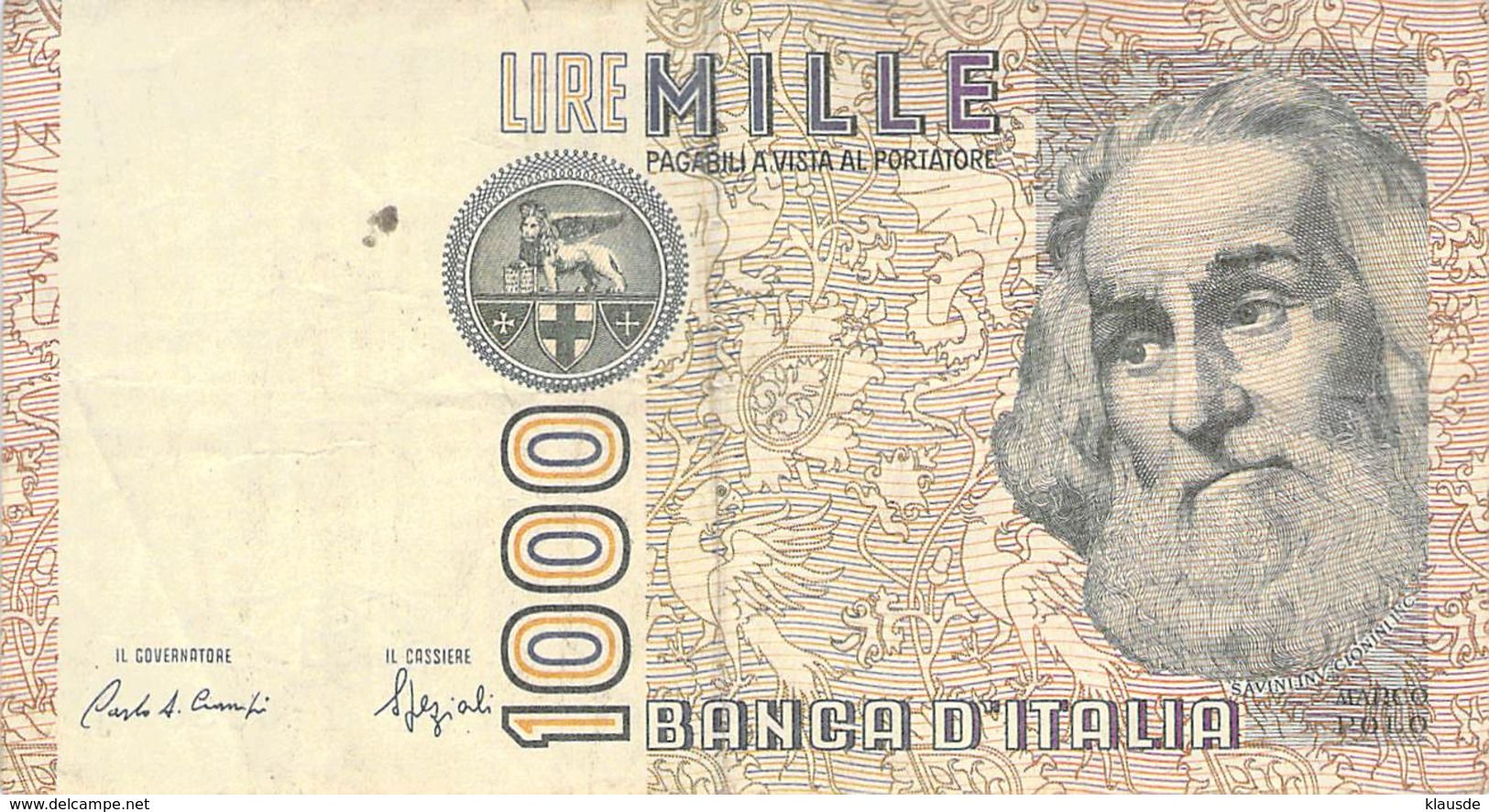 1000 Lire Italien 1982 VF/F (III) - 1000 Lire