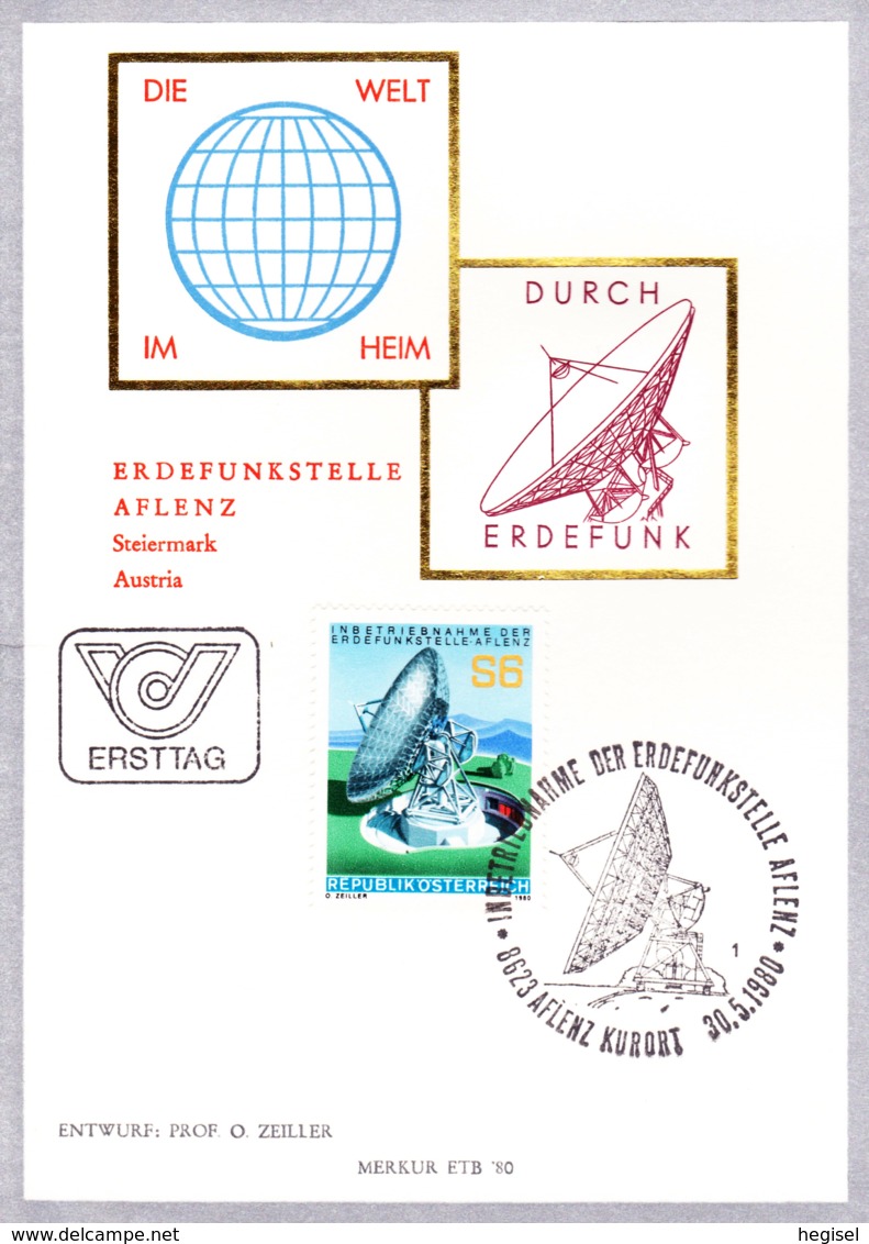 1980   Erdfunkstelle Aflenz FDC  Karte (ANK 1675, Mi 1644) - FDC