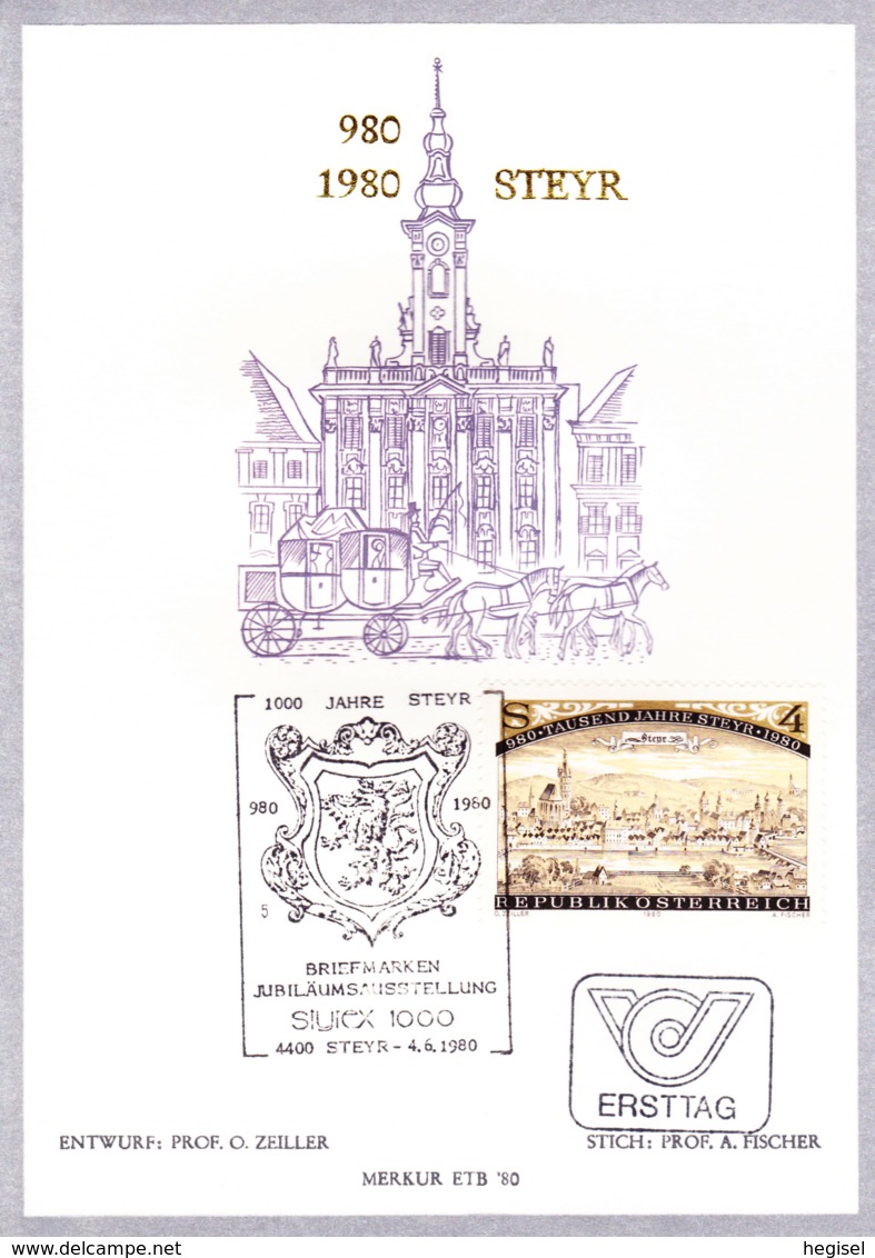 1980 1000 J. Steyr FDC Karte (ANK 1676, Mi 1645) - FDC