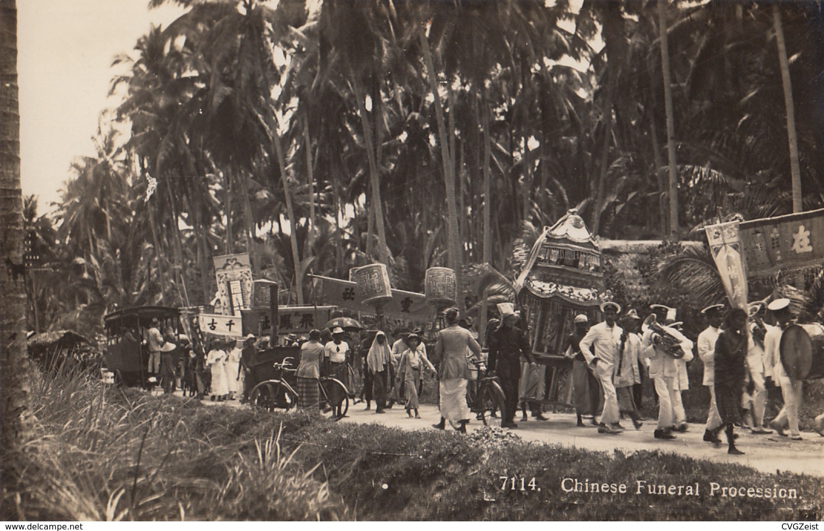 Chinese Funeral Procession Singapore  Photocard - Singapore