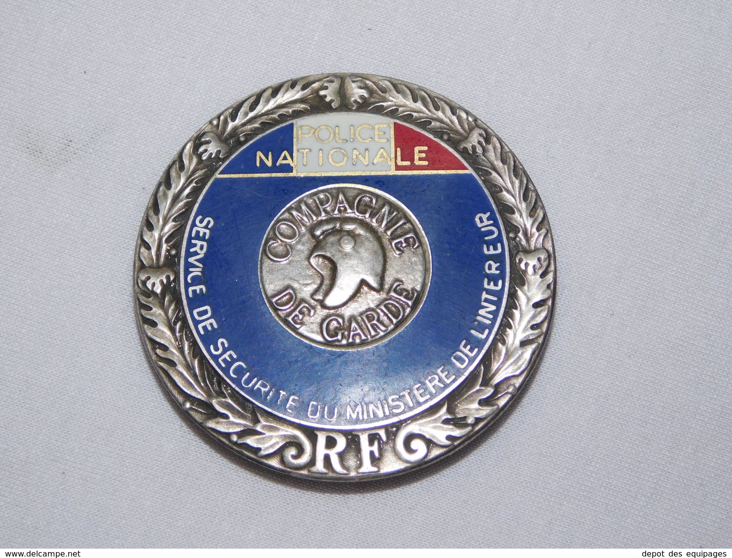 RARE ANCIEN OBSOLETE INSIGNE COMPAGNIE DE GARDE POLICE NATIONALE - Police & Gendarmerie