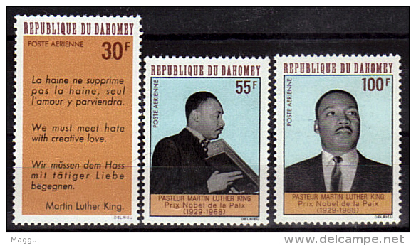 DAHOMEY   PA  75/77  * *  ( Cote 8.25e )  Prix Nobel Martin Luther King - Martin Luther King