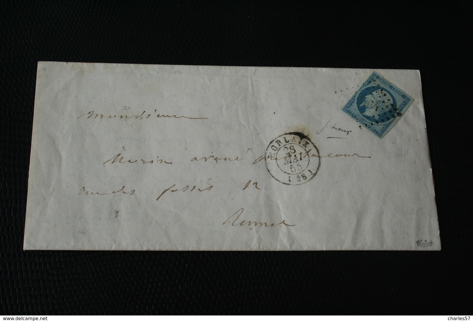 NAPOLEON III N°14d (bleu/vert) Signé Calves .superbe Lettre + VARIETE Sur Le 1er E à Empire (la Jambe Du Bas Qui Relève - 1853-1860 Napoléon III.