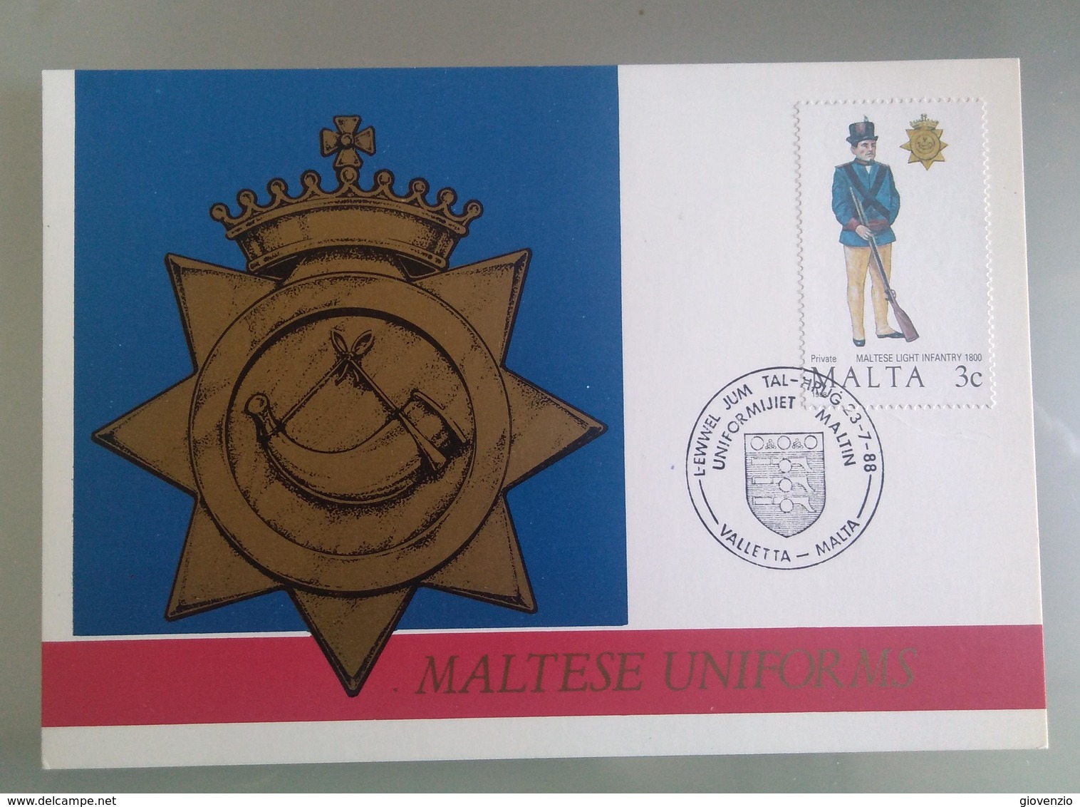 MALTA 1988 MAXIMUM CARD UNIFORMS - Malta
