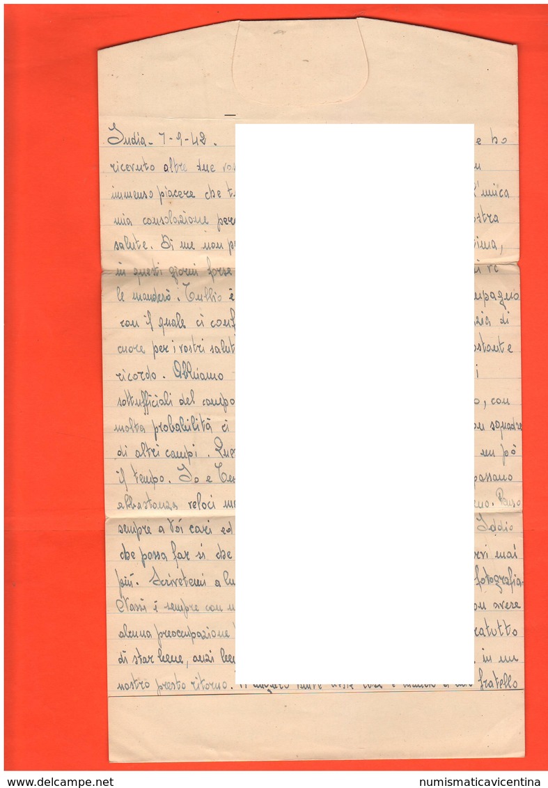 POW India Prisoners Of War Lettera Prigionieri Di Guerra Letter Prisonniers De Guerre From BOMBAY Camp To Vicenza 1942 - Dokumente