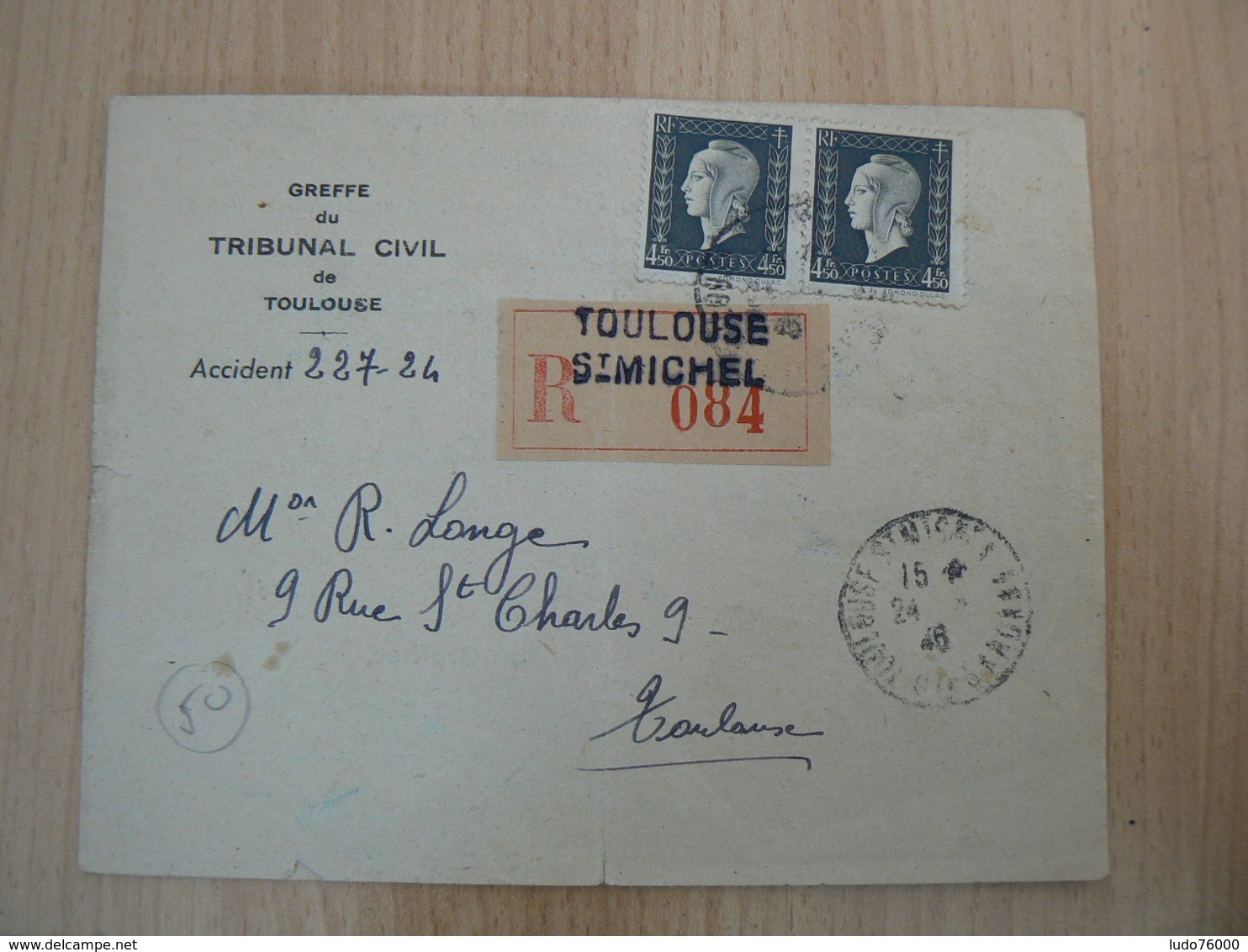 CP41/  MARIANNE DE DULAC N° 696 PAIRE SUR LETTRE COTE 46€ - Collections