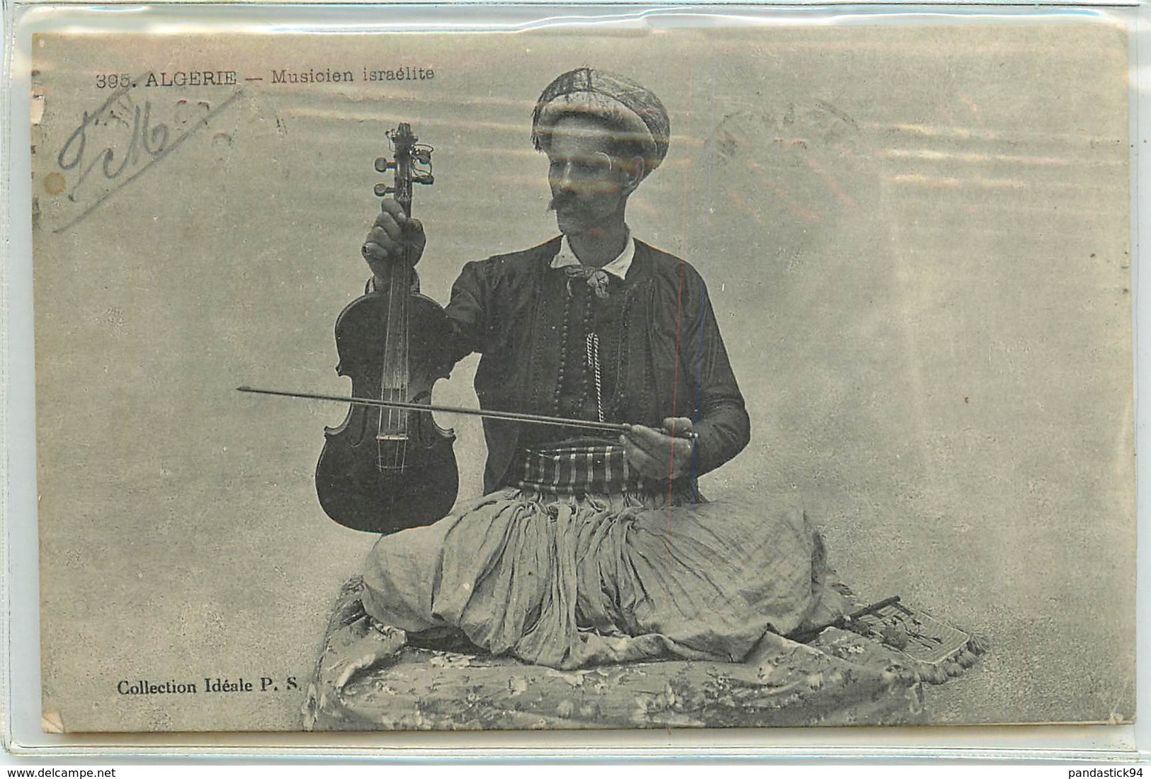 CPA AFRIQUE Algérie Hommes ALGER MUSICIENS ISRAELITE N°395 COLL IDEALE F.S 1915 VOIR IMAGES - Hommes