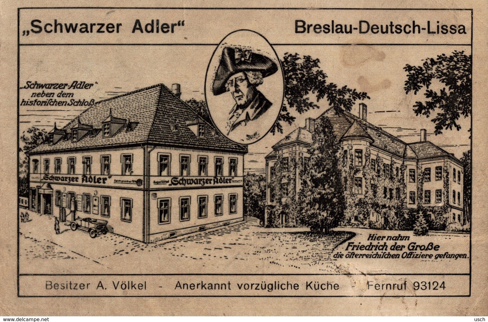 POLSKA - POLAND - WROCLAW - BRESLAU, Pension-Restaurant SCHWARZER ADLER - Polen