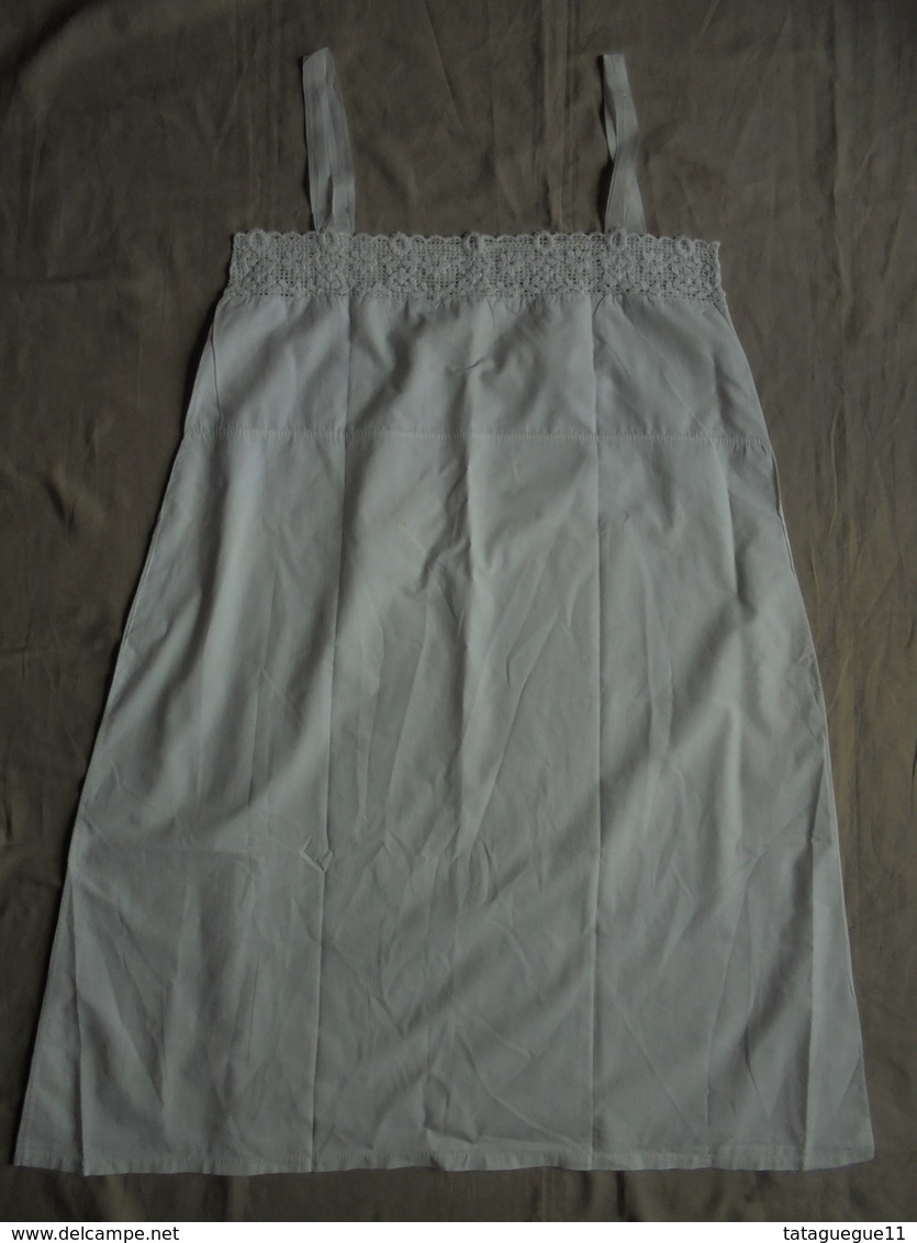Ancien - Combinaison/chemise à Bretelles En Coton Pour Femme Années 40/50 - 1940-1970