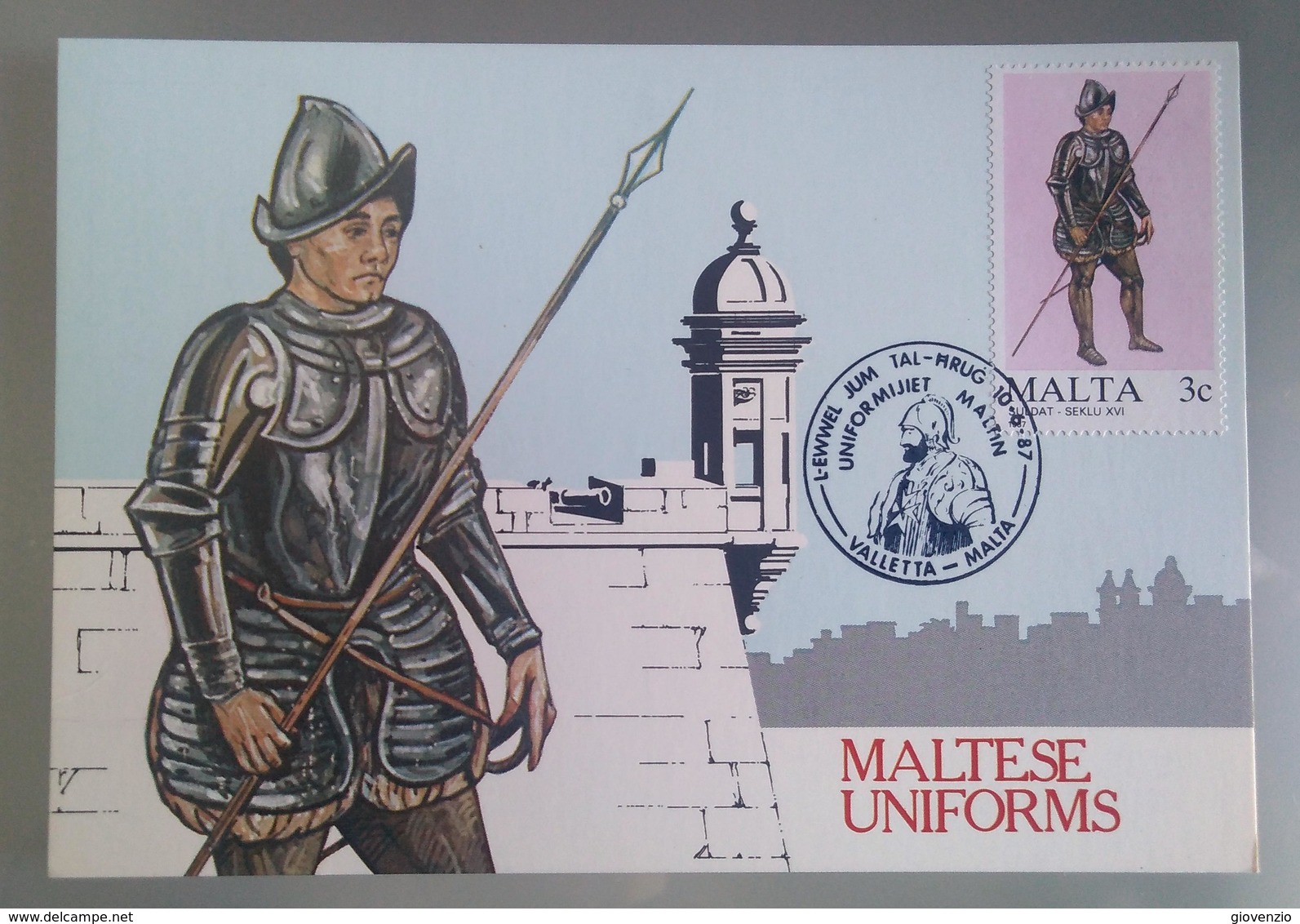 MALTA 1987 MAXIMUM CARD UNIFORMS - Malta