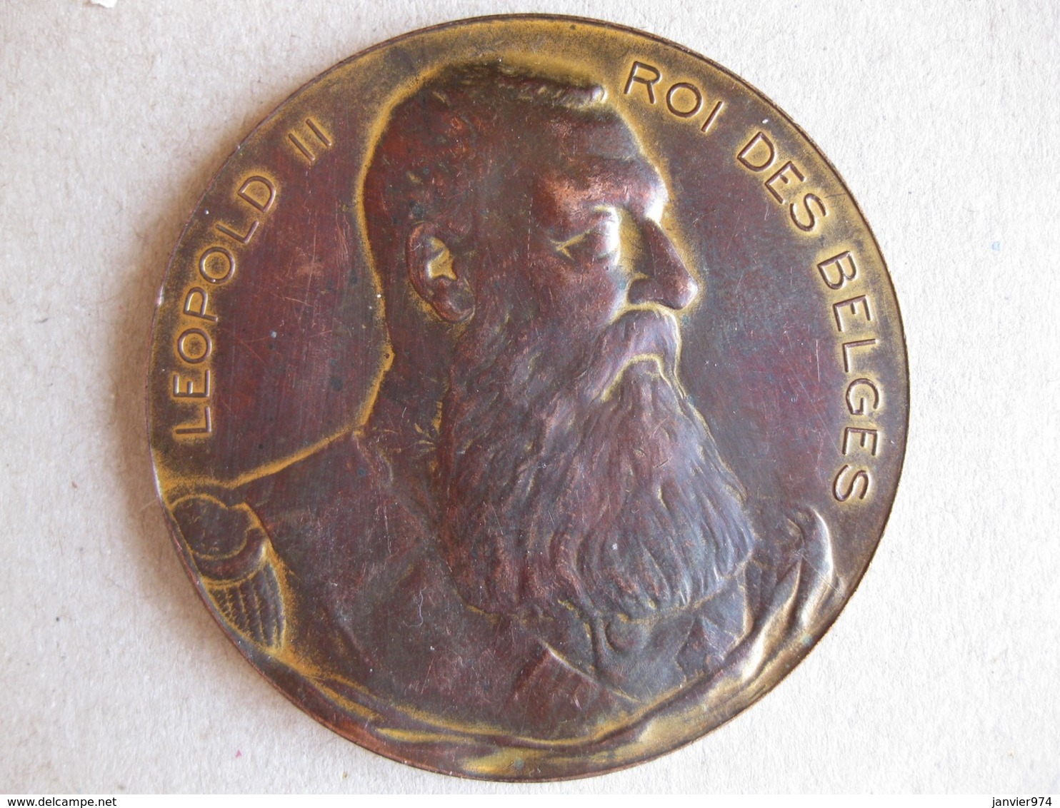 Médaille Exposition Internationale Bruxelles 1908. Leopold II. - Sonstige & Ohne Zuordnung