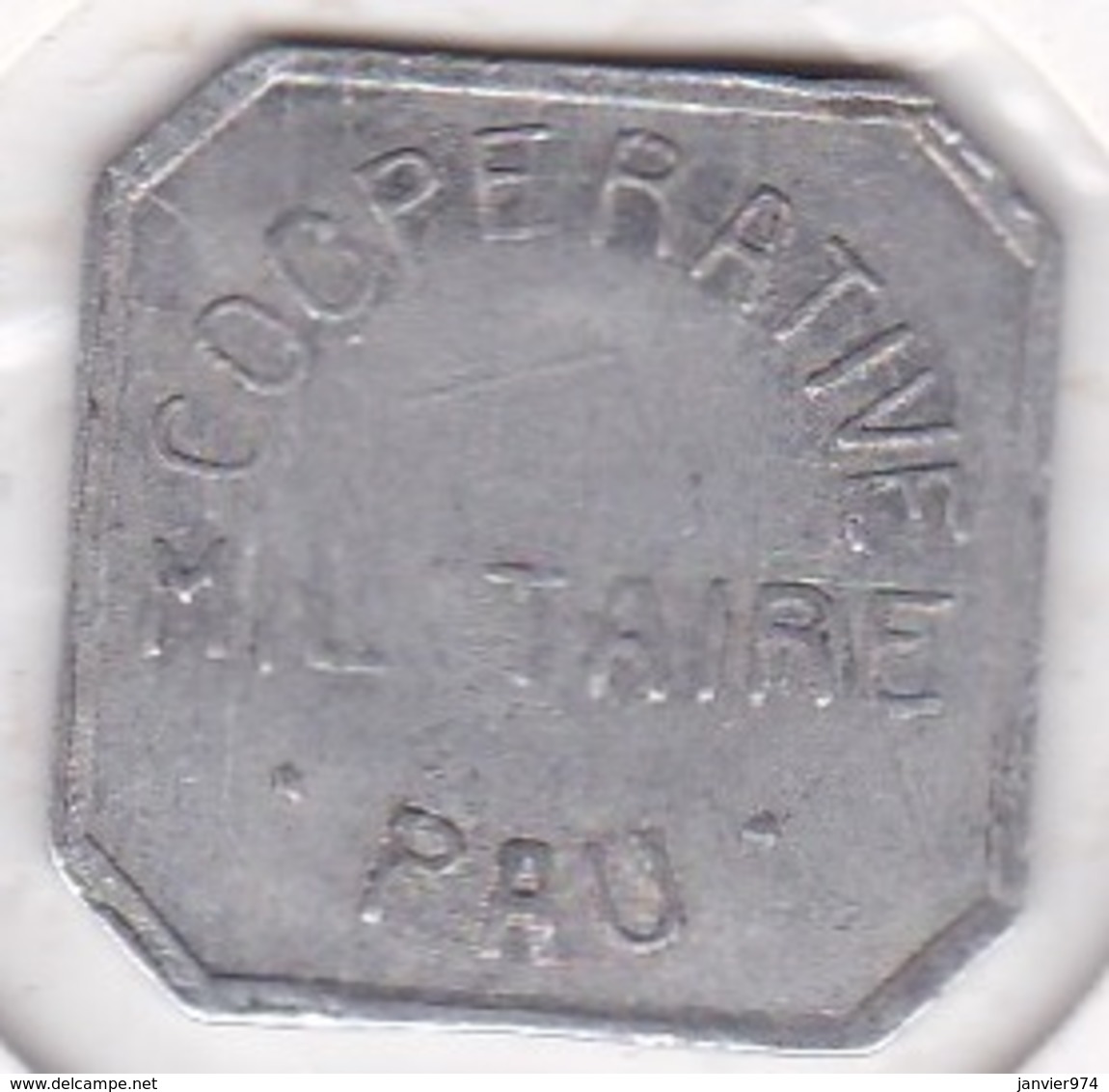 64000. Pyrénées-Atlantiques. Coopérative Militaire. 25 Centimes, En Aluminium - Noodgeld