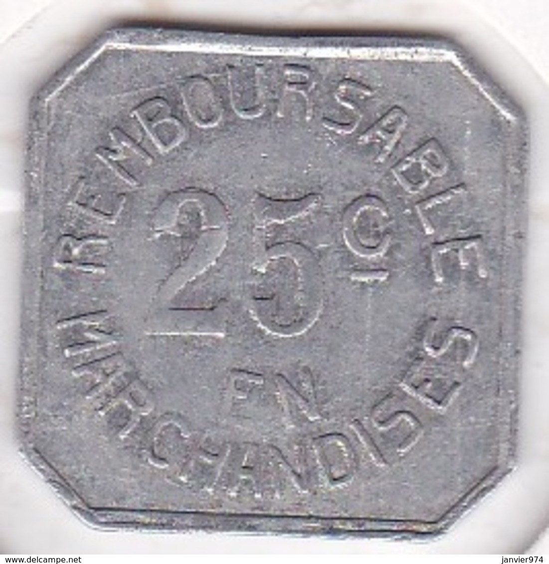 64000. Pyrénées-Atlantiques. Coopérative Militaire. 25 Centimes, En Aluminium - Monétaires / De Nécessité