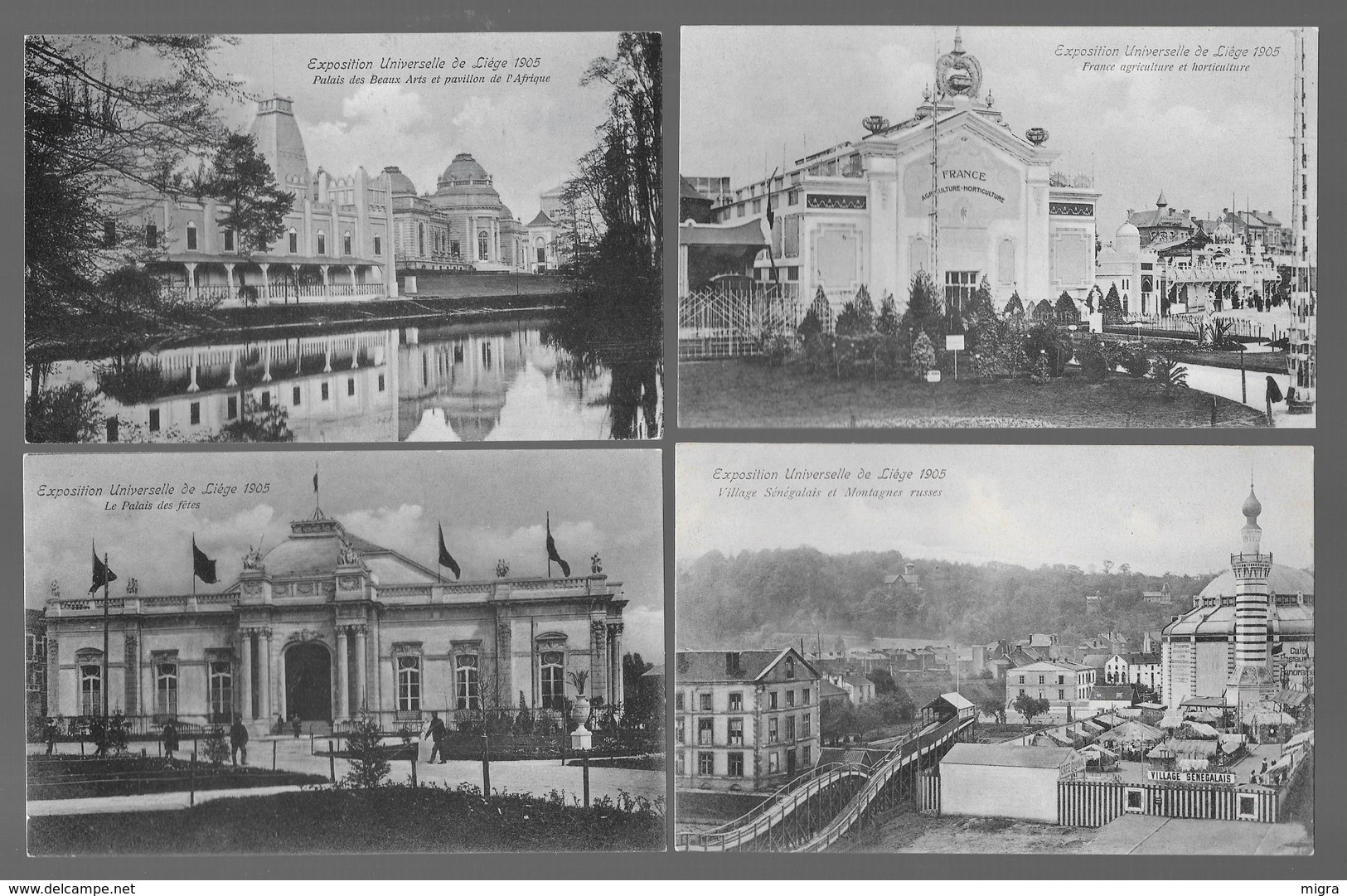 Exposition Universelle De Liège 1905 -   Montagnes Russes - Transporteurs Electriques Tunisie - Palais De Fetes- ....... - Altri & Non Classificati