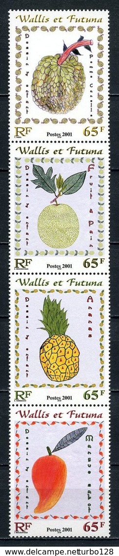 WALLIS FUTUNA 2001 N° 555/558 ** Neuf  MNH Bande Non Pliée Superbe C 8 € Flore Fruits Flora - Neufs