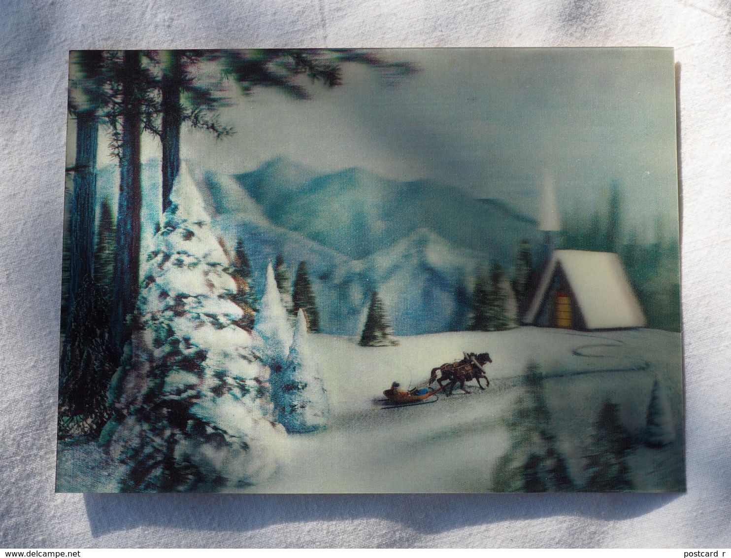 3d 3 D Lenticular Stereo Postcard Winter Fairy Tale  1975   A 193 - Cartes Stéréoscopiques