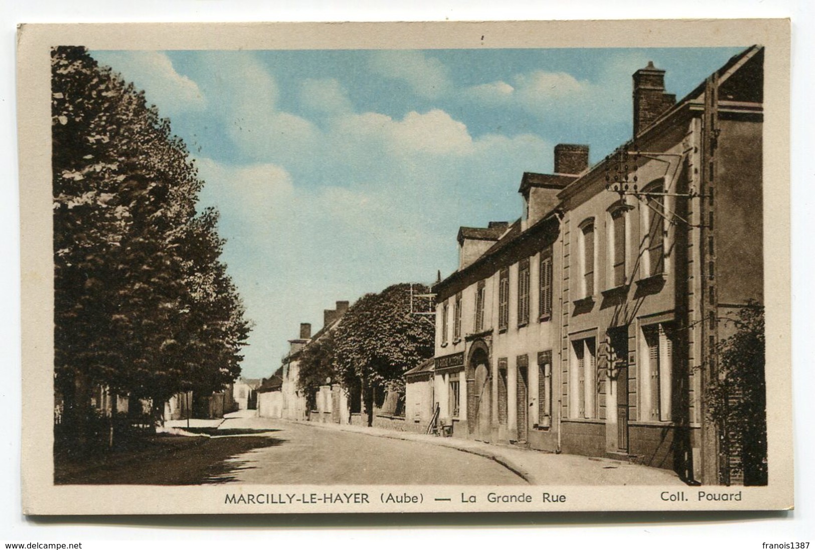 Ref 201 - MARCILLY-le-HAYER - La Grande Rue (1958 - Scan Du Verso) - Marcilly