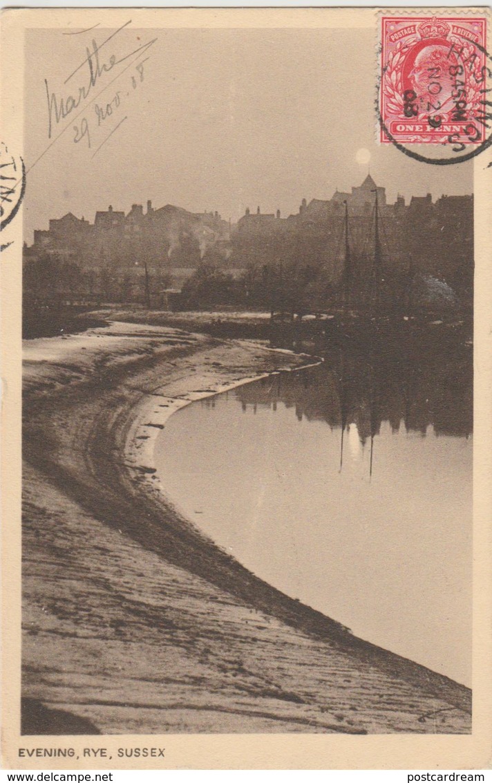 Sussex England Rye 1908 Postcard - Rye