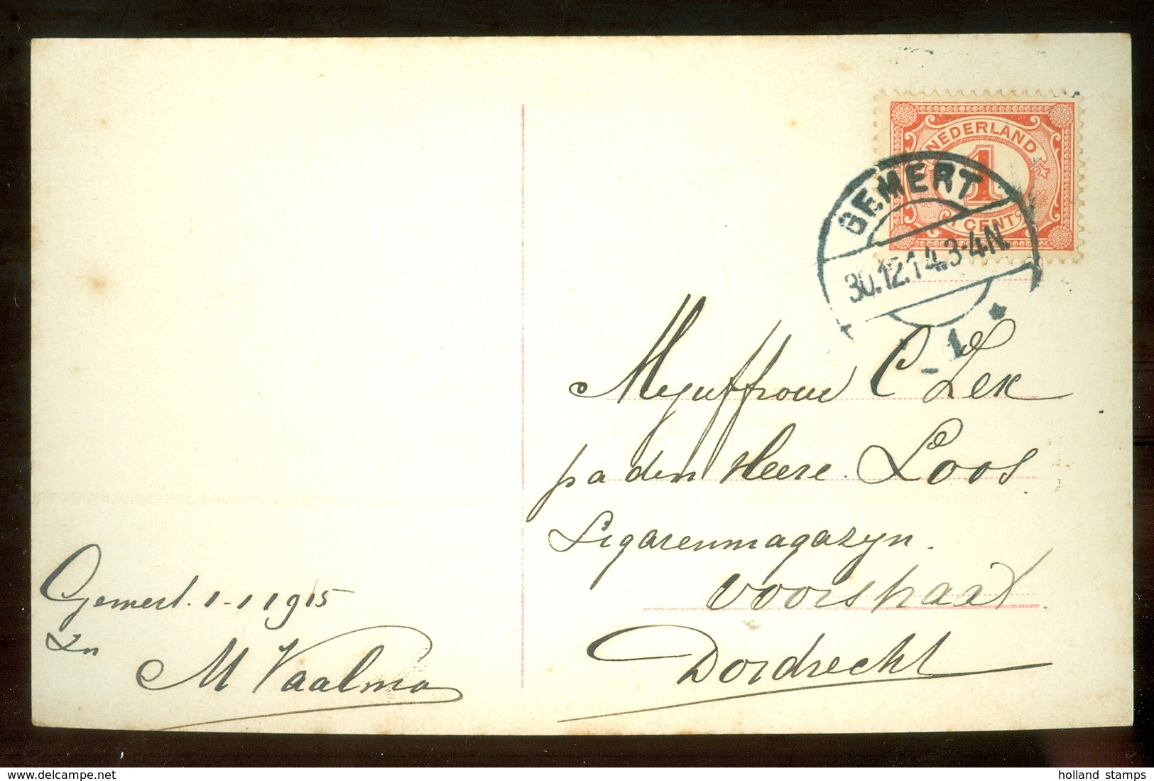 HANDGESCHREVEN BRIEFKAART Uit 1914 Gelopen Van GEMERT Naar DORDRECHT  (11.563a) - Brieven En Documenten