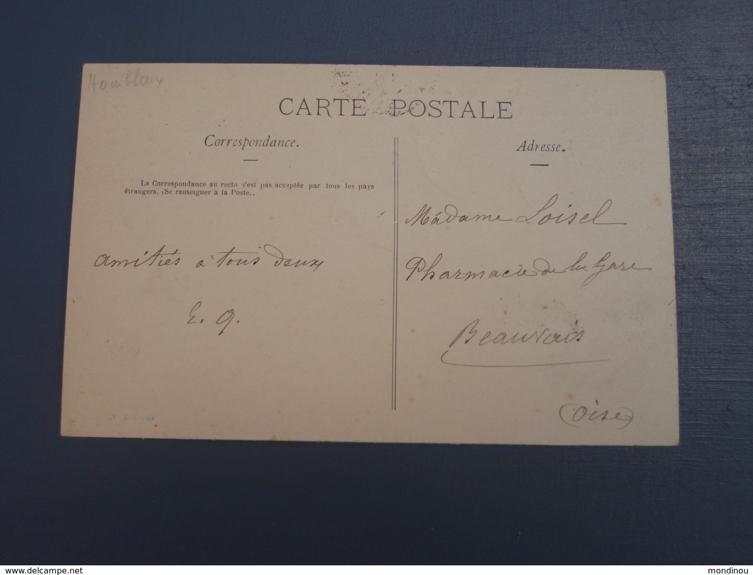 Cpa Bacquencourt Le Château Près De NESLE - HOMBLEUX 1907, Belle Carte - Andere & Zonder Classificatie