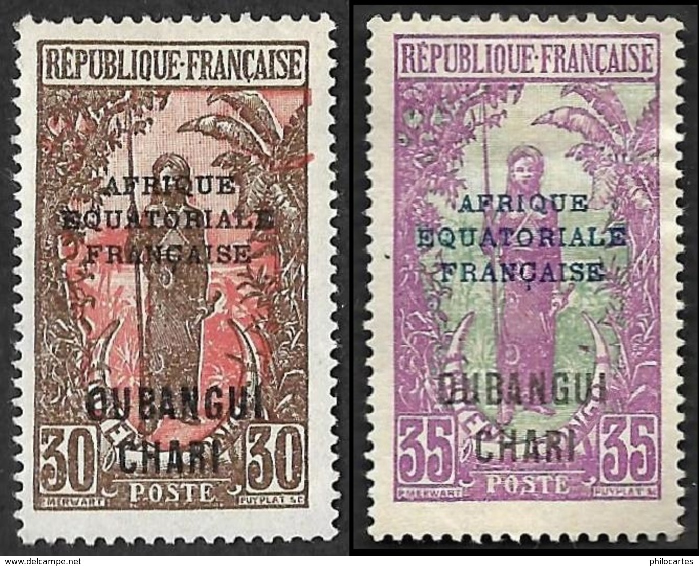 OUBANGUI-CHARI  1924-25  - YT   52 Et 53  - NEUFS* - Neufs