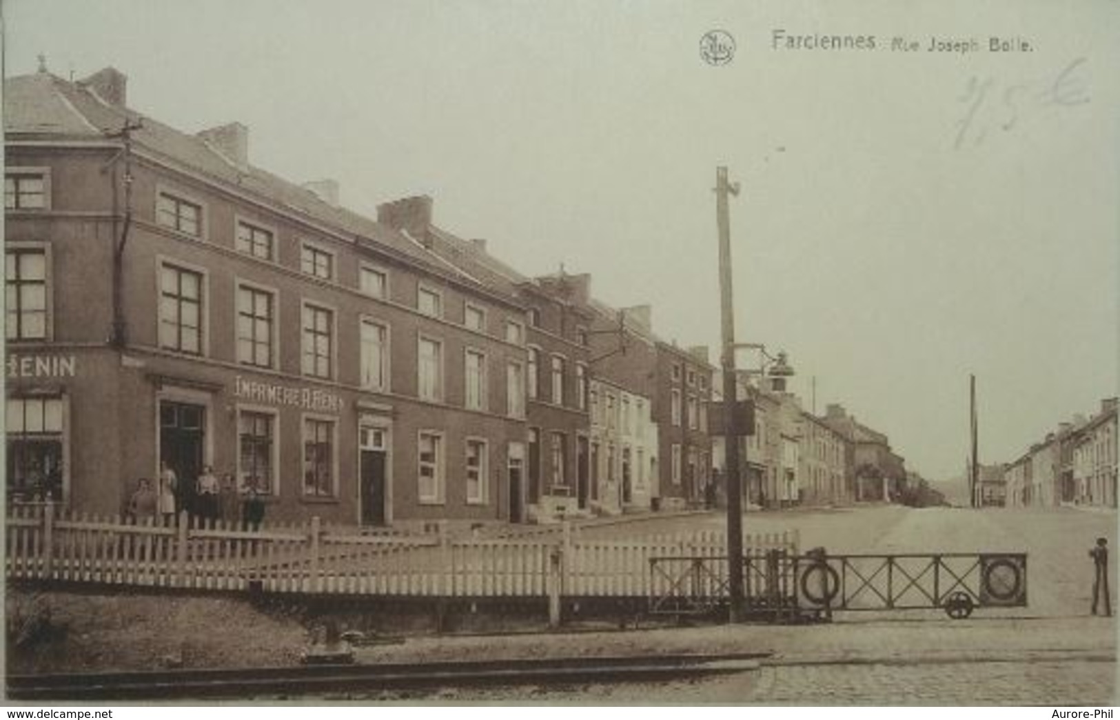 Farciennes Rue Joseph Bolle Passage à Niveau, Imprimerie A.Henin - Farciennes