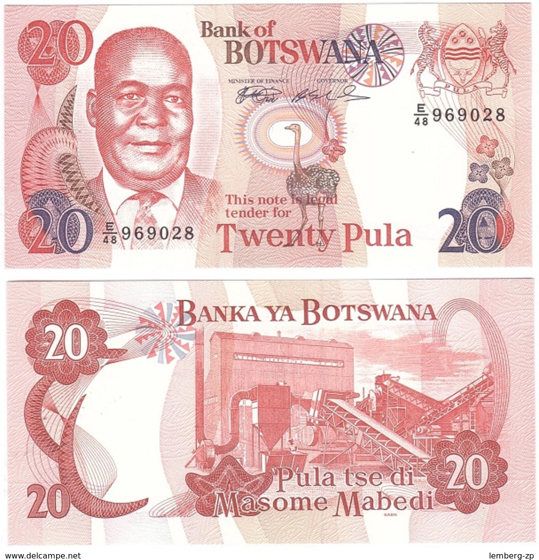 Botswana - 20 Pula 1999 UNC Pick 21 Lemberg-Zp - Botswana