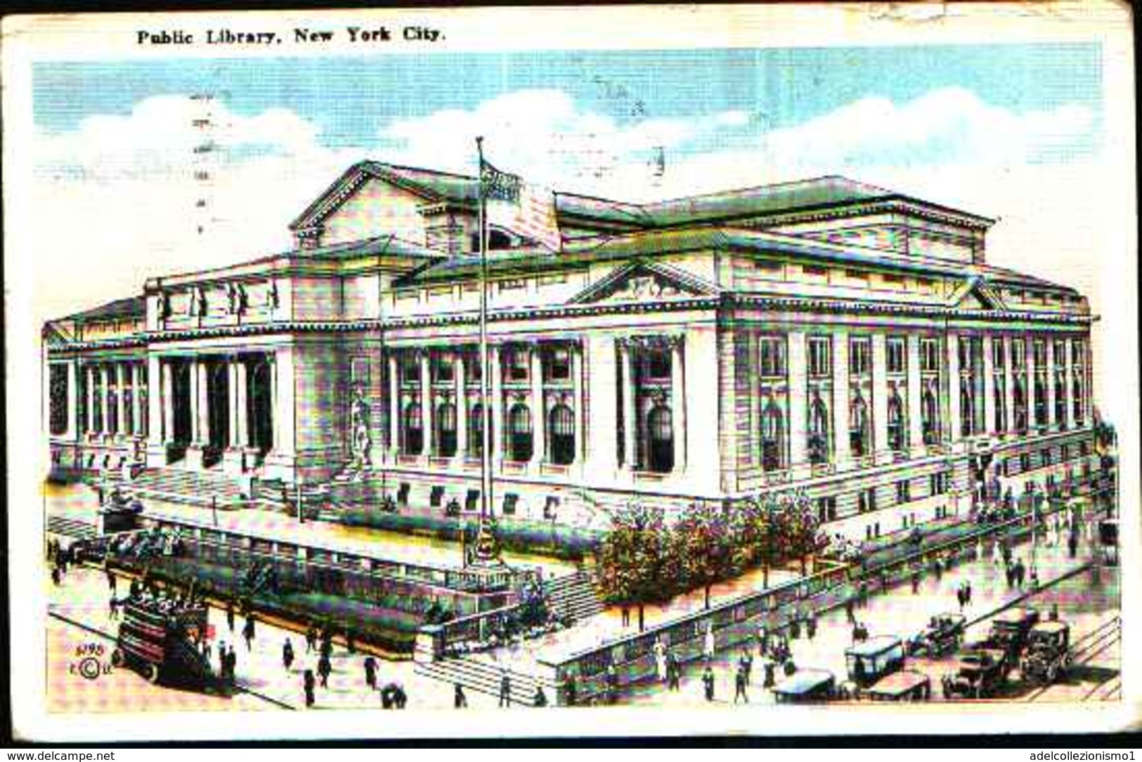 4418)  Cartolina Di New York- Public Library -viaggiata 1923 - Altri & Non Classificati