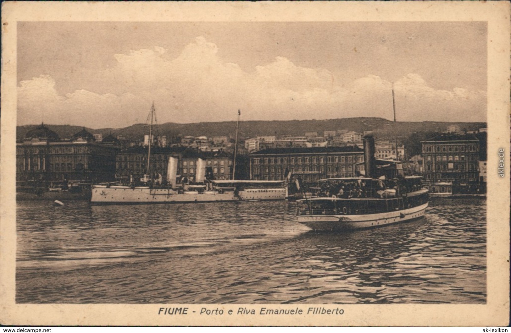 Ansichtskarte Rijeka Fiume/Reka Hafen Mit Dampfer 1928 - Croazia