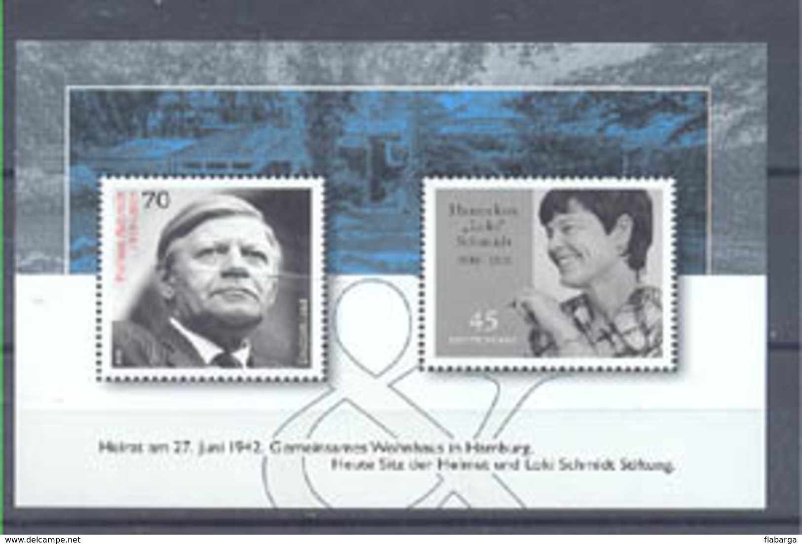 Año 2019 Helmunt Y Hannelore Schmidt MNH Nº 3230 - 2011-2020