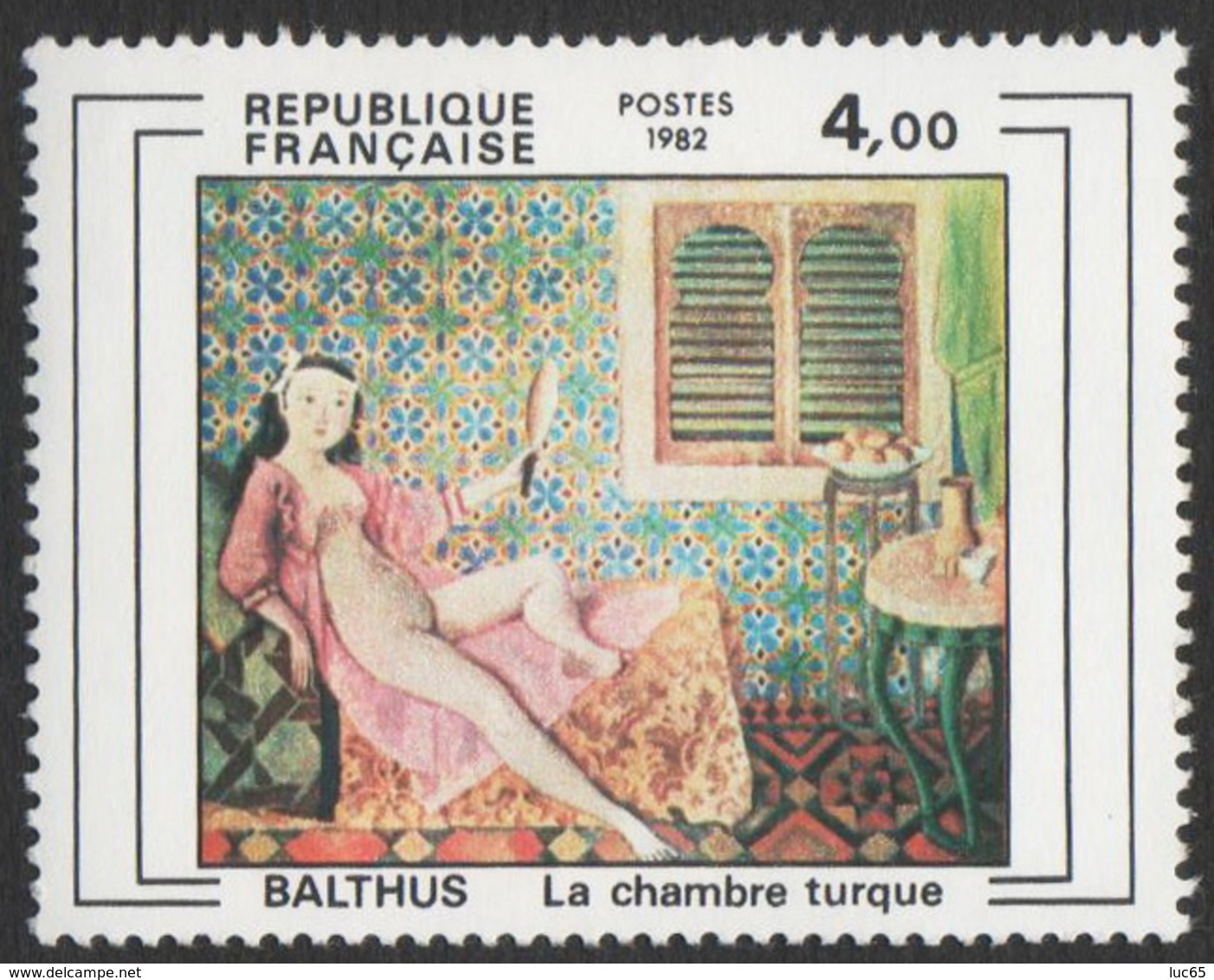 France Neuf Sans Charnière 1982 La Chambre Turque De Balthus YT 2245 - Modernos