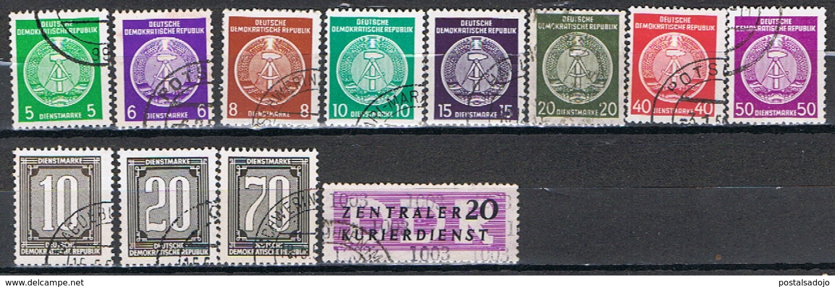 (A2-221) GERMANY // YVERT 1,2,3,4,6,8,12,14,35,36,38,40 SERVICE // 1954-56 - Altri & Non Classificati