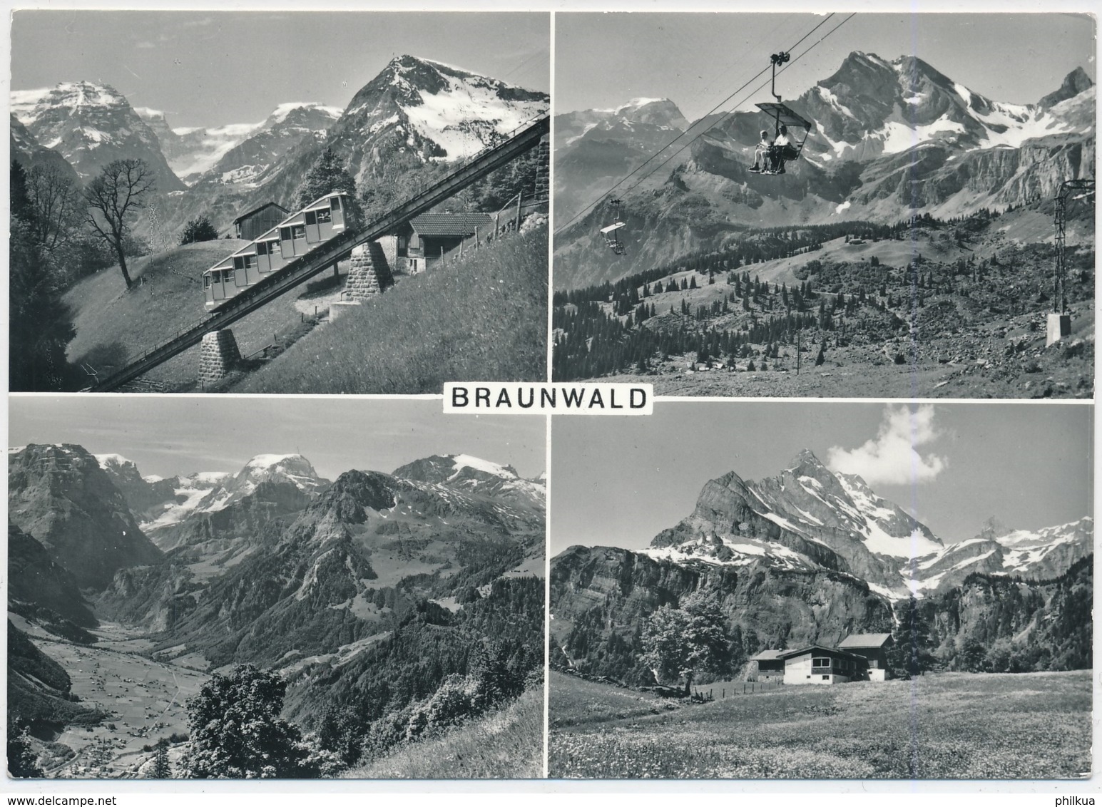 Braunwald 4-Bild Fotokarte - Braunwald