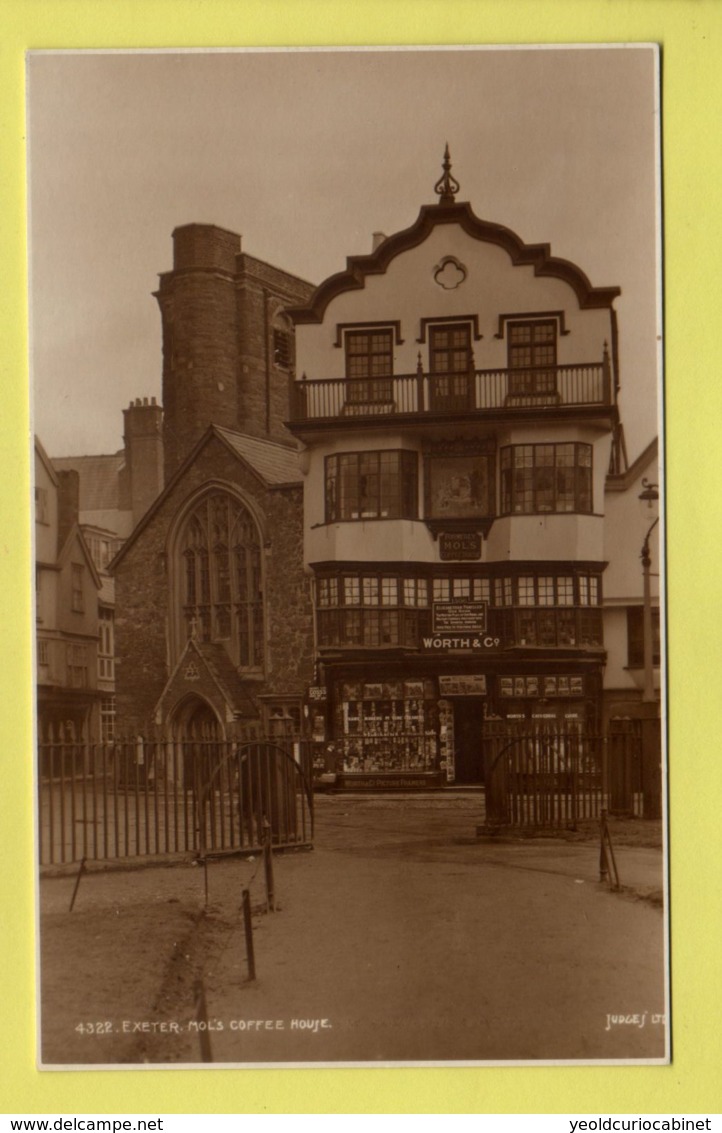 Devon - Exeter, Mol's Coffee House - Judges Ltd. 4322 Real Photo Postcard - Exeter