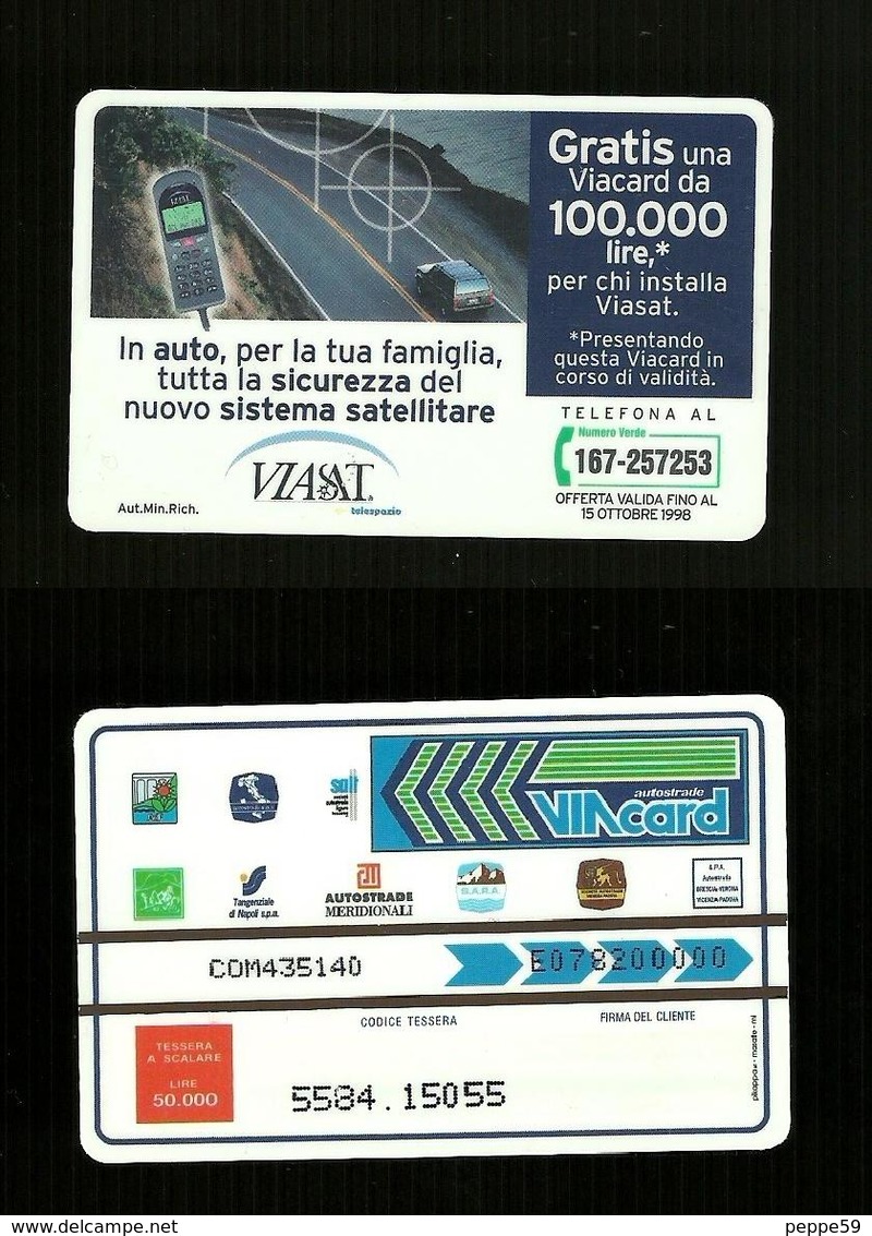 N. 394 Cat. Viacard - Viasat Da Lire 50.000 E. 7-98 Pkappa - Altri & Non Classificati