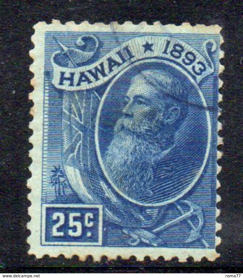 APR1321 - HAWAII 1894 , Yvert N. 68  Usato  (2380A) - Hawaii