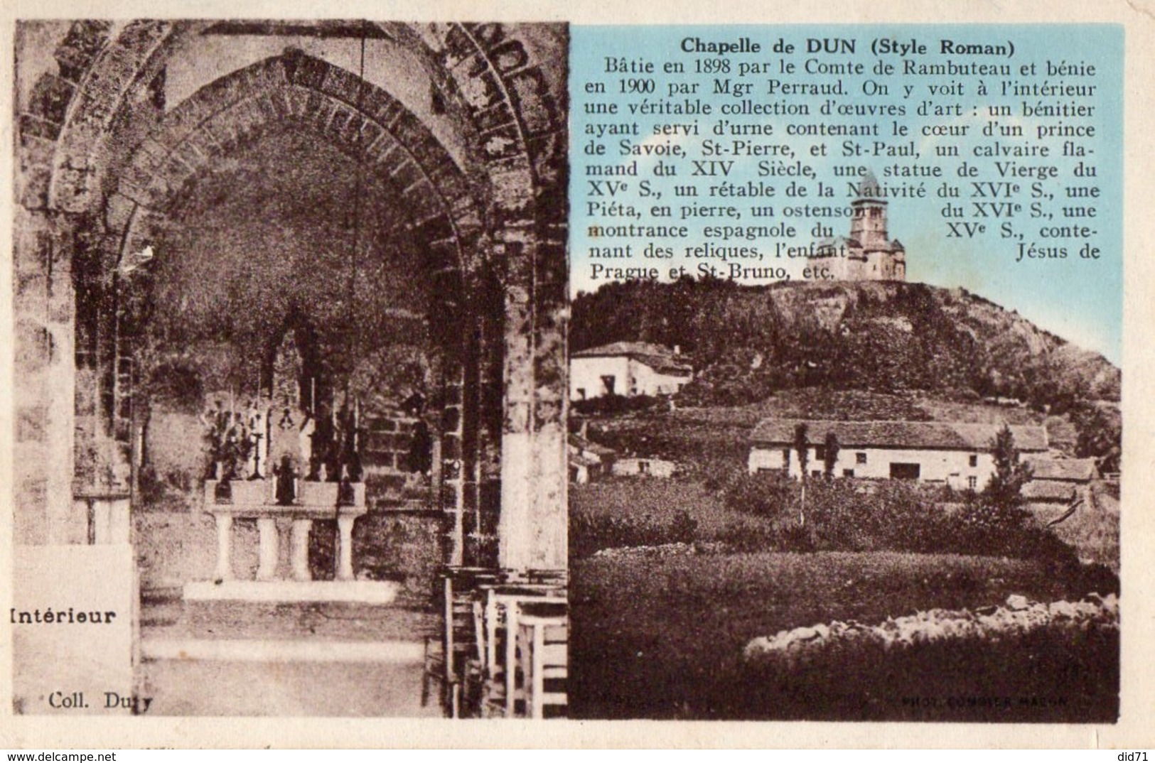 Chapelle De Dun (style Roman) - Autres & Non Classés