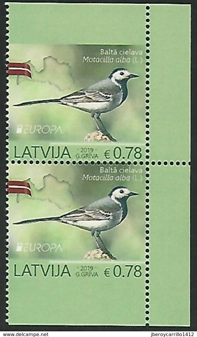 LETONIA /LATVIA /LETTLAND /LETTONIE -EUROPA 2019 -NATIONAL BIRDS.-"AVES - BIRDS -VÖGEL -OISEAUX"- 2 SERIES CARNET  ESSEN - 2019