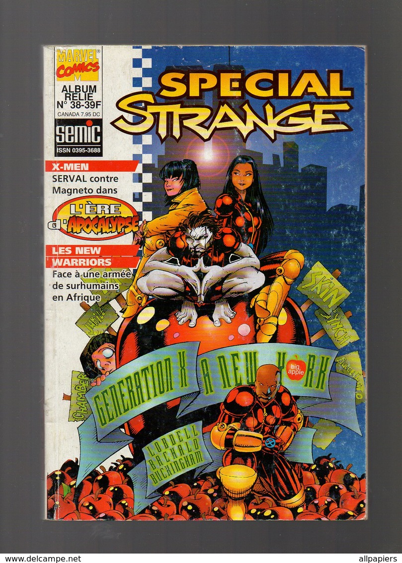 Album Relié N°38-39F Spécial Strange N°112-113-114 X-Men Serval Contre Magneto Dans L'ère D'Apocalypse - Les New Warrior - Special Strange