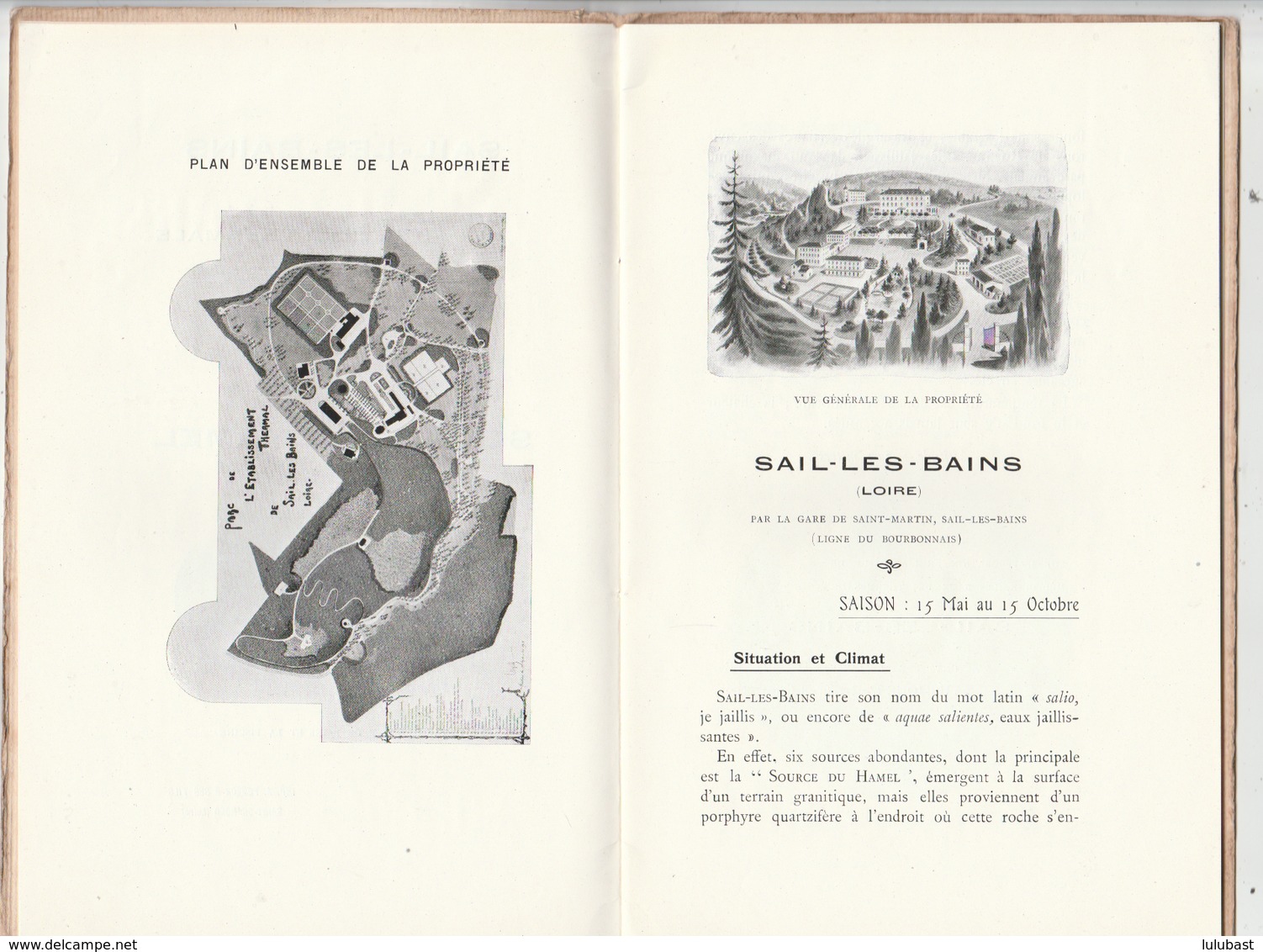 Sail Les Bains ( Loire) Guide De La Station-thermale. (32p.) Les Vertus De La Source Du Hamel- Nombreuses Illustrations. - Dépliants Touristiques