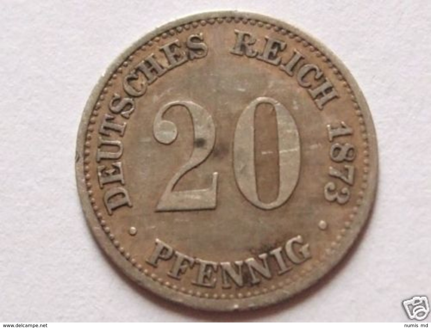 *** (J005) 20 Pfennig 1873 B *SS* (SILBER - ARGENT - SILVER) DEUTSCHLAND Deutsches Reich - 20 Pfennig