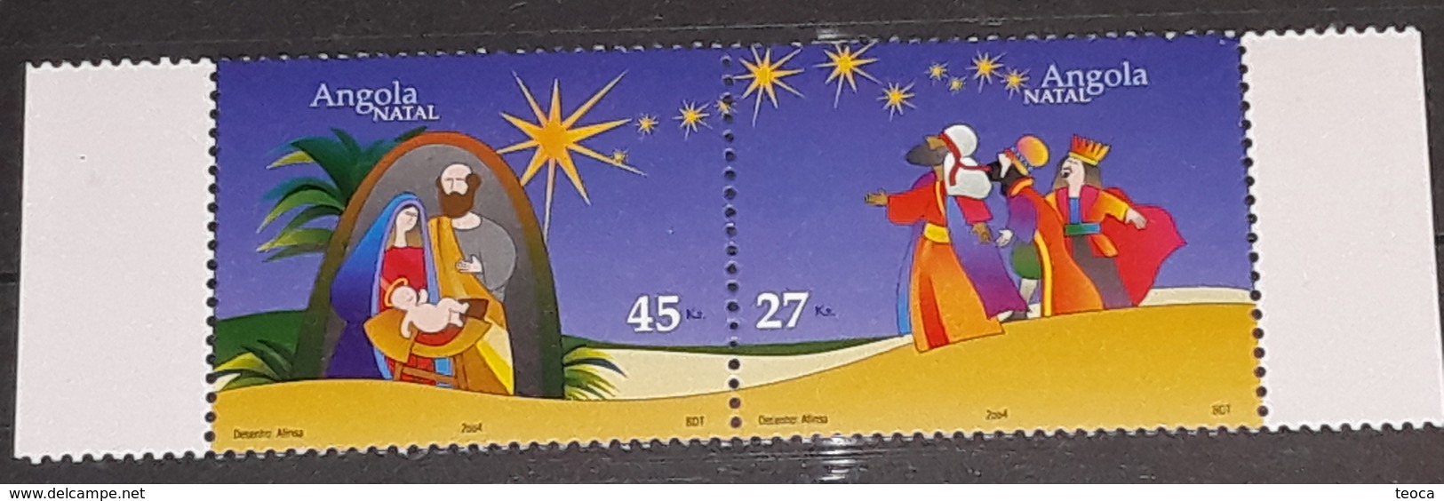 Christmas, Angola 2004,   2v. Mnh,ANGOLA  NATAL 2004,, NAVIDAD ANGOLA 2004, - Angola