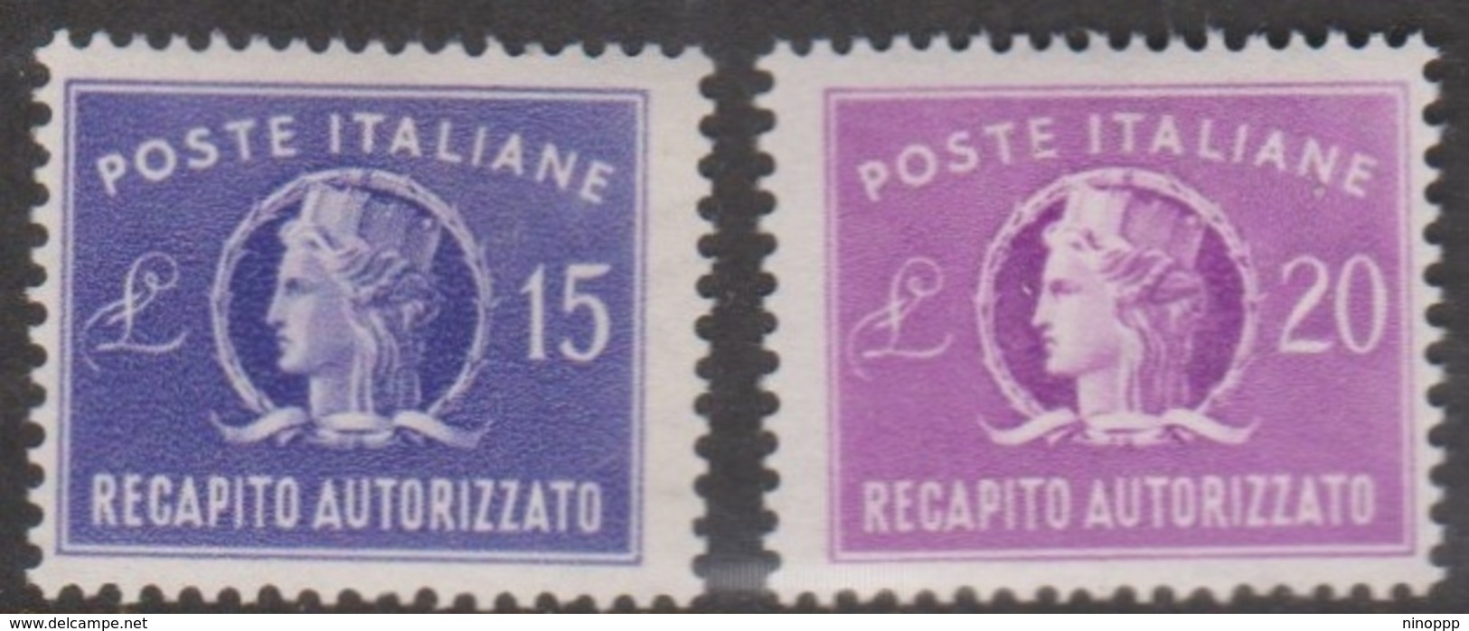 Italy AD 10-11 1949 Authorized Delivery Stamps, Mint Hinged - 1946-60: Nuovi