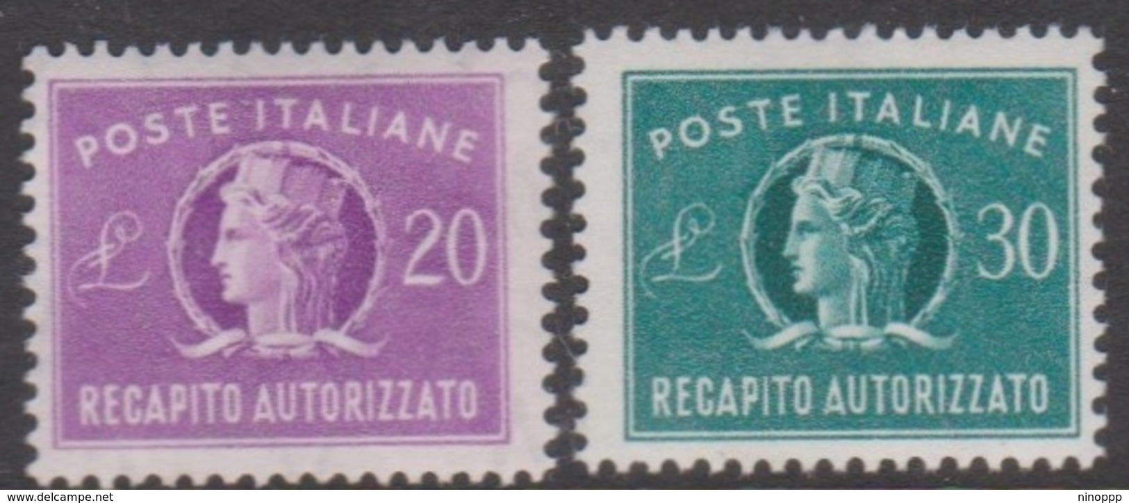 Italy AD 12-13 1955 Authorized Delivery Stamps, Mint Hinged - 1946-60: Mint/hinged
