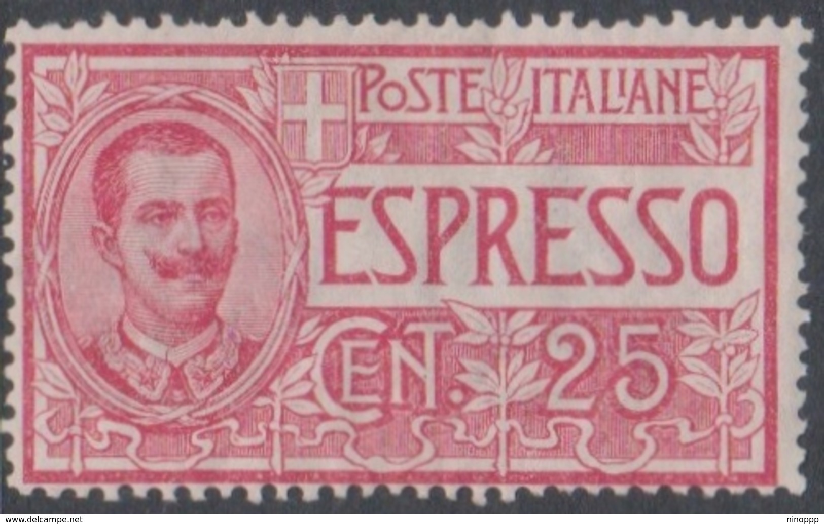 Italy E 1 1903 Special Delivery Stamp, 25c Rose Red, Mint Hinged - Mint/hinged