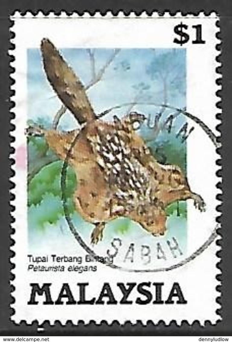 Malaysia  1985  Sc#298 $1 Flying Squirrel Used   2016  Scott Value $6 - Malaysia (1964-...)